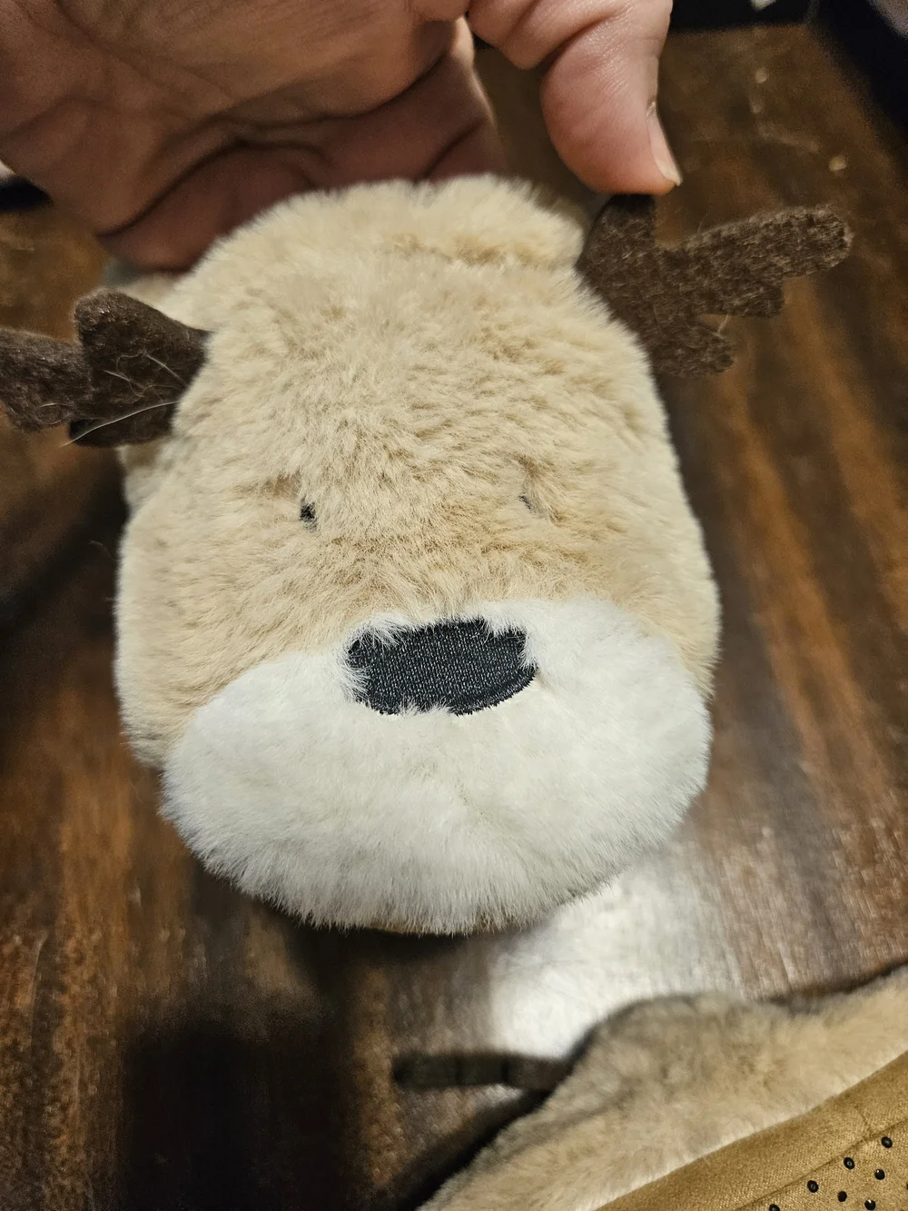 Old Navy Kids Reindeer Plush Slippers Size S 7/8 Little Kid